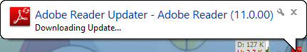 Downloading Adobe Reader update