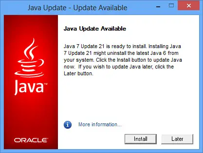 Java 7 Update 21
