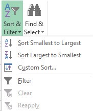 sorting button