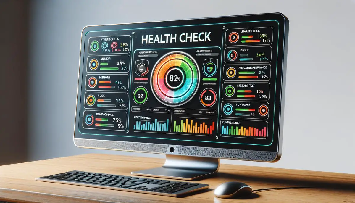 Image of a PC health check tool on a computer screen