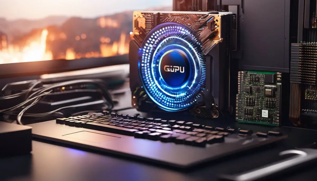 Image depicting a computer graphic with a GPU and a CPU, symbolizing hardware acceleration in Discord