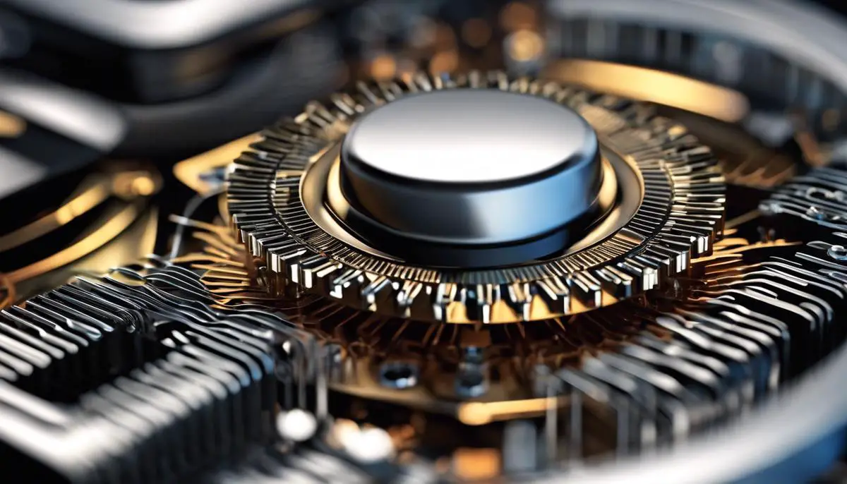 Image depicting a computer chip and gears, representing hardware acceleration in web browsers.