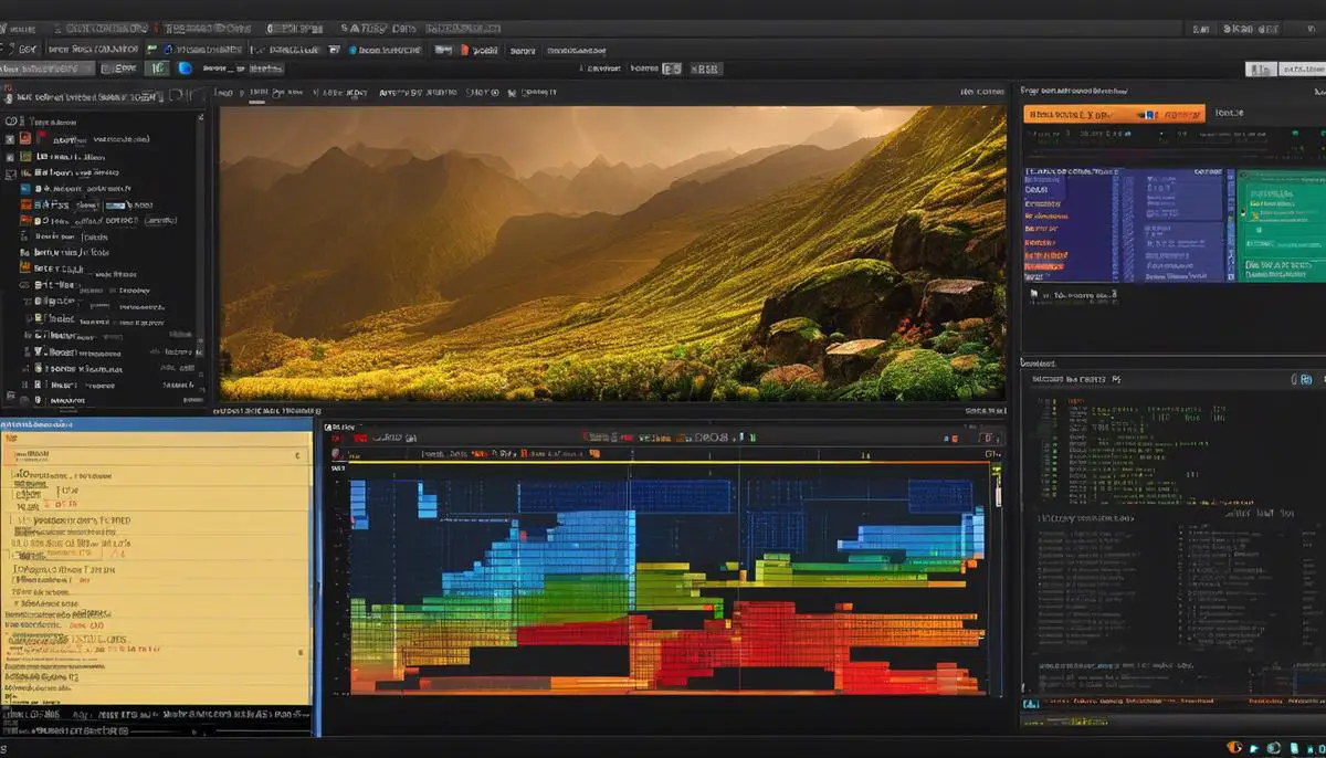 A visual representation of Hex editors in a Linux environment.