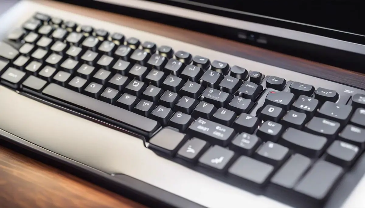 A hand pressing the Ctrl+Y keyboard keys, symbolizing the redo shortcut key