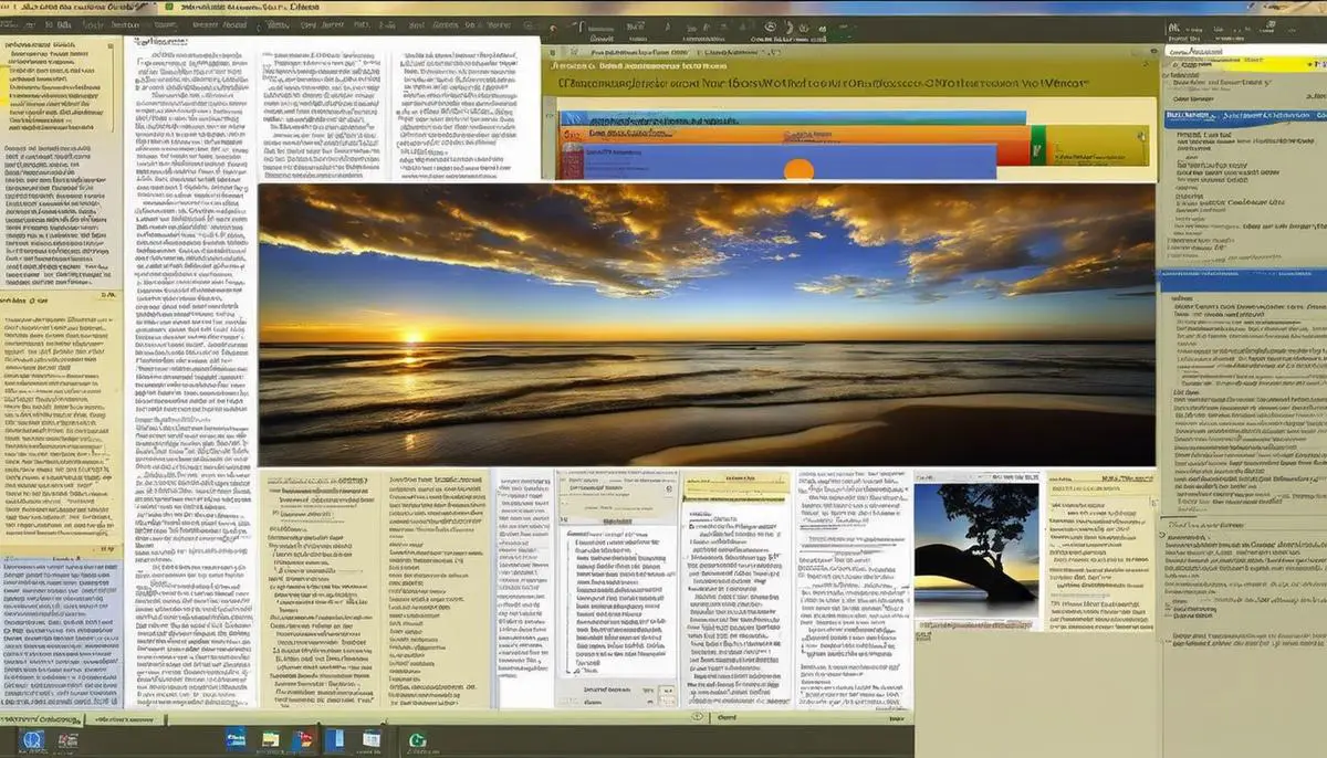 Image illustrating the use of bookmarks in Microsoft Word on a computer screen